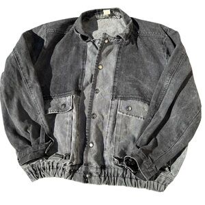 Vintage Pretense Unisex’s Two Tones Black Denim Jacket Size 2X